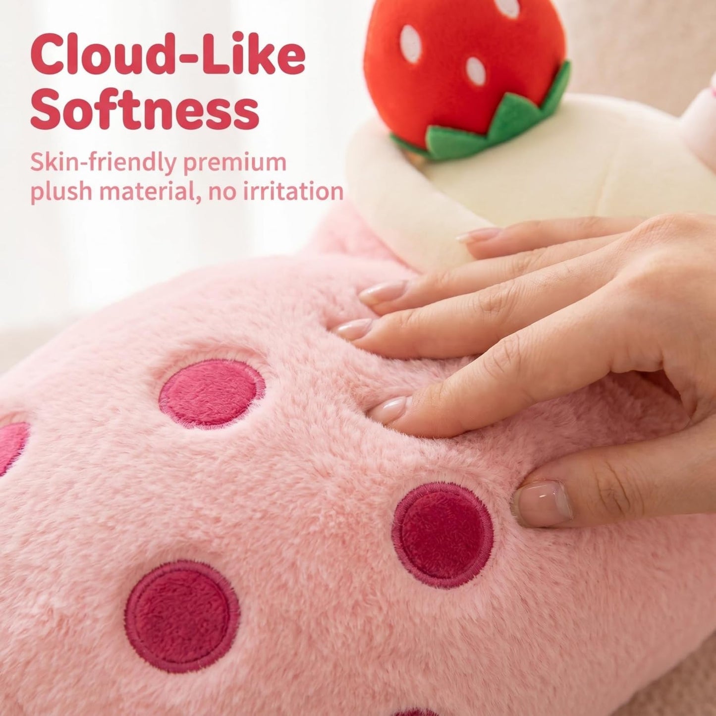OPHRBU 16-Inch Pink Bubble Tea Plush Pillow Soft Stuffed Toy Gift