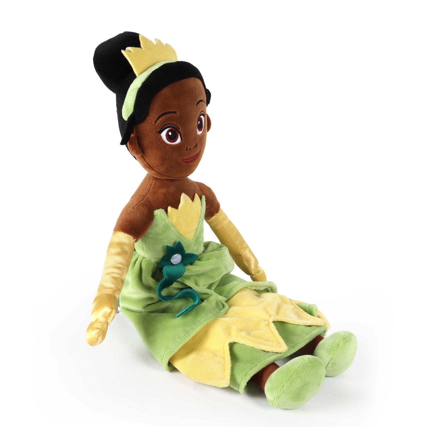 Jay Franco Kids Plush Pillow Buddy - 22 Inches Ultra-Soft Stuffed Plushie & Cozy Pillow, Official Licensed Product, Green - Princess Tiana