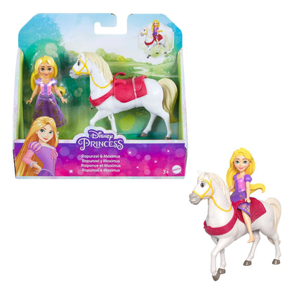 Mattel Disney Princess Rapunzel Small Doll and Maximus Horse with Saddle, from Mattel Disney Movie Tangled