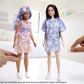 Barbie Fashions 2-Pack Clothing Set, 2 Outfits Doll Include Star-Print Dress, Pink Iridescent Skirt, Graphic Tank & 2 Accessories, Gift for Kids 3