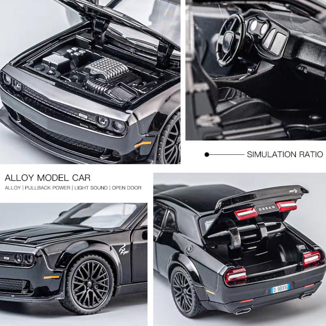 ERBADIHAGO Toy Car Model 1/32 Alloy Model Car with Light and Sound Collectible Model Cars Pull Back Toy Vehicles for Boys Children Age 3 + Year Old