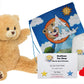 Stuffems Toy Shop Make Your Own Stuffed Animal 16" "Furry Brown Bear - No Sew - Kit with Cute Backpack!