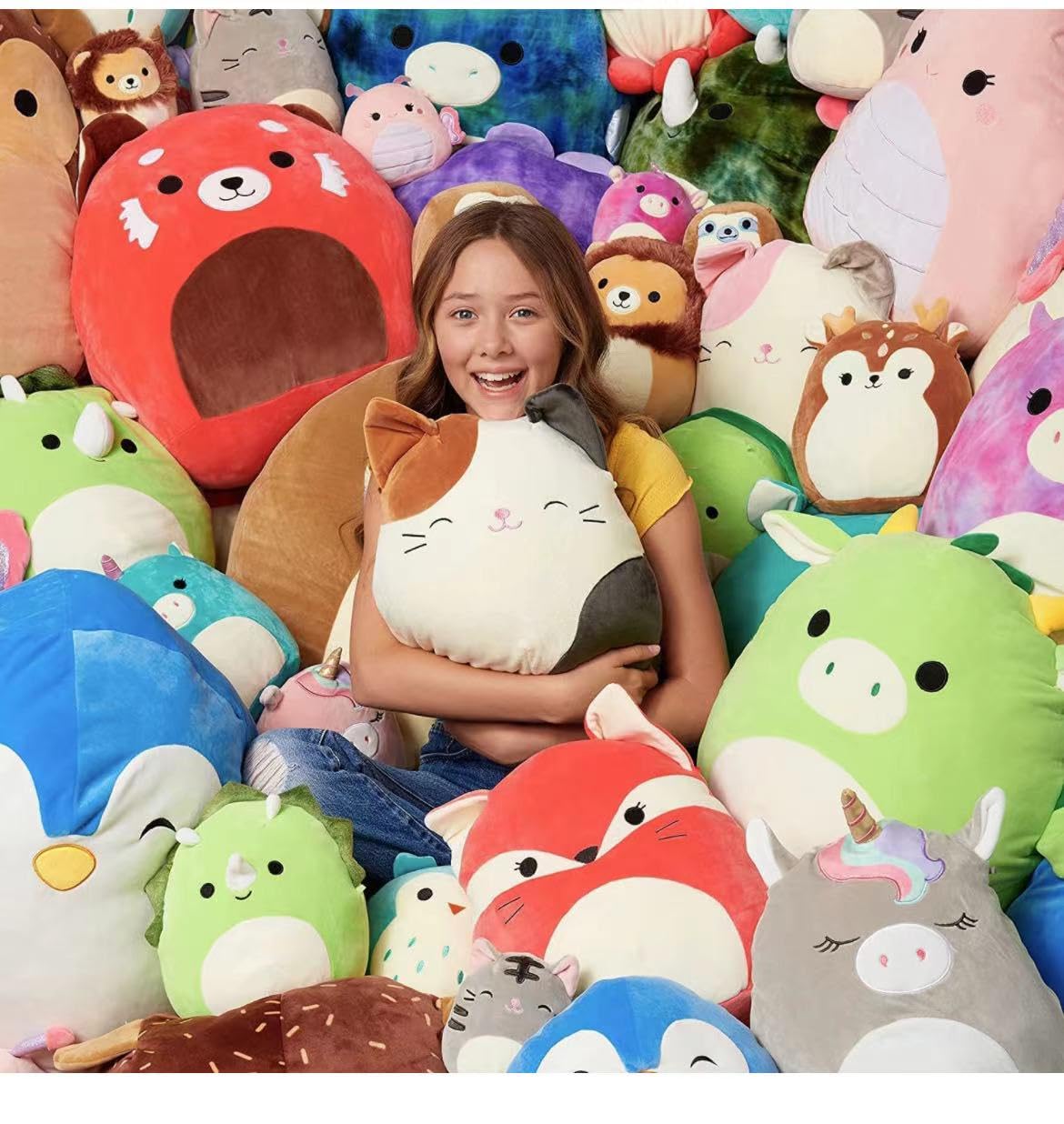 Squishmallows Official Kellytoy 8" Plush Mystery Pack - Styles Will Vary that Includes Three 8" Plush and One Squooshems