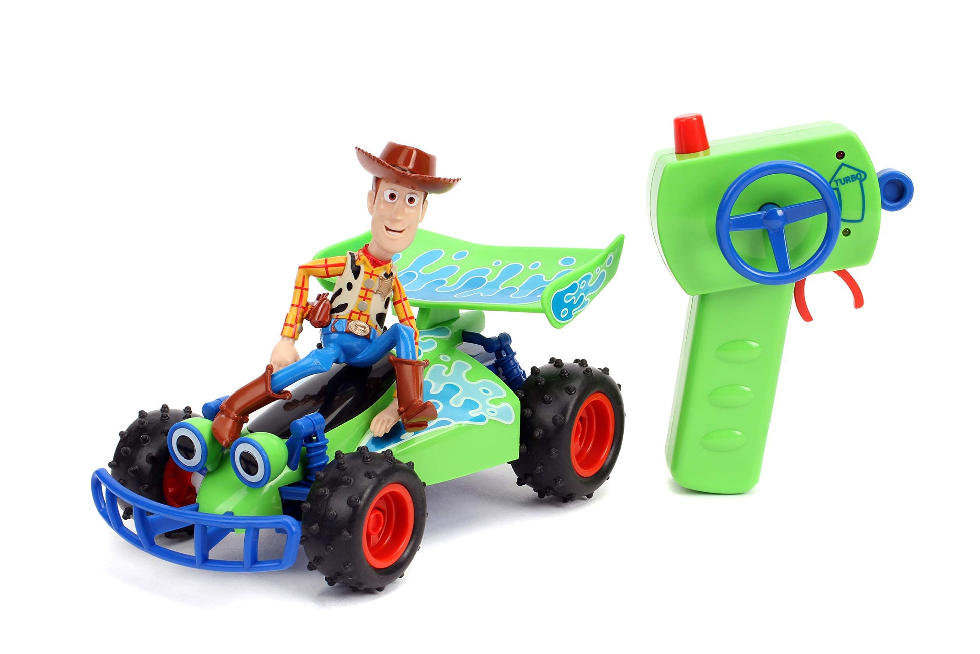 Jada Disney Pixar Toy Story 4 Turbo Buggy W/Woody Radio Control Vehicle, 2.4 Ghz, 1: 24