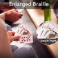 EliteSign Braille Playing Cards for Visually Impaired - Large Print Tactile Poker Cards, 2.4x3.4 Inches, Sturdy Plastic for Blind Adults & Family