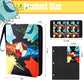 Card Binder 4 Pocket with Zipper, Trading Card Holder 50 Removable Sleeves - Holds 400 Cards, 3-Ring Album Case for Sports & Game Cards, Gift for Boys