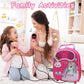Kids Karaoke Machine with 2 Microphones Bluetooth Toddler Karaoke Speaker for Girls Boys Children Singing Machine Include Voice Changer Gift for