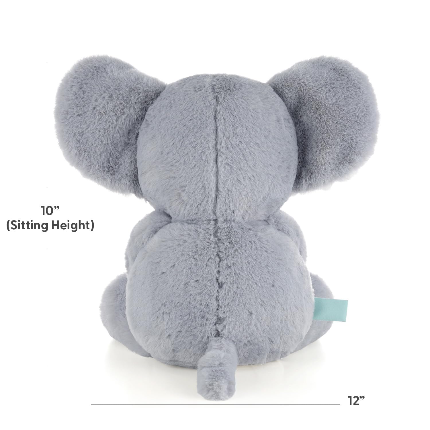 The Peanutshell Plush Elephant Stuffed Animal - 10 inch - Baby Safe - Machine Washable - Soft Elephant Baby Toys, Newborn Infant Toddler, Plushies