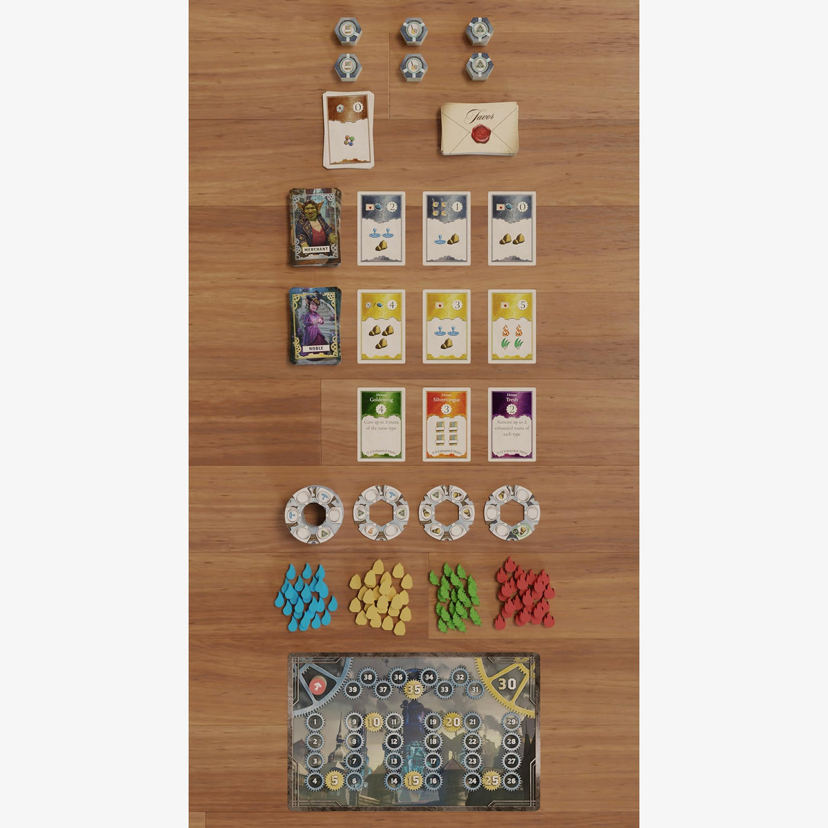 Sophisticated Cerberus Games: Sprocketforge - First Edition, Fantasy Board Game, Engine Building, Resource Management, 3D Gears, Ages 14+, 1-5 Players
