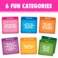 Classy Girl Bachelorette Party Game Conversation Starter Cards - 240 Fun Questions for Adults, Bridal Shower Accessory and Favor for The Bride