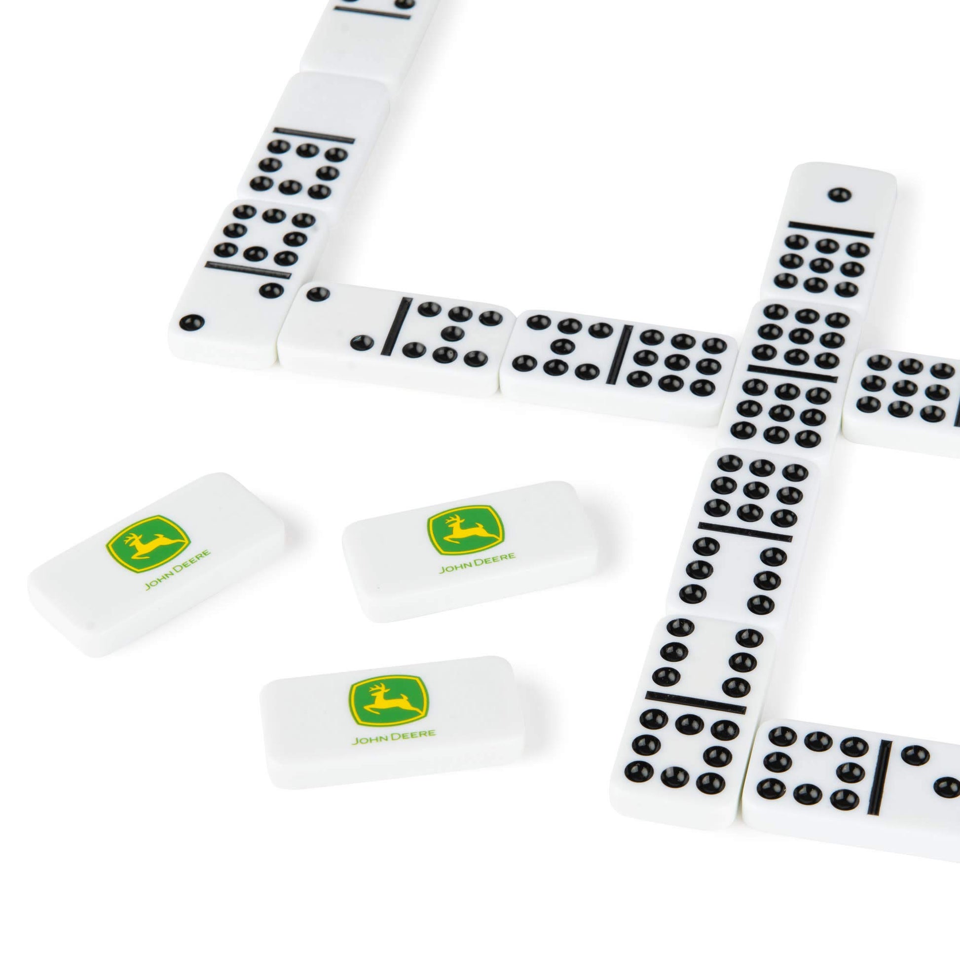 John Deere Dominoes - Double 9 Dominoes Set with John Deere Collector’s Tin - Collectible John Deere Toys - Family Games and Dominos for Kids Ages 8