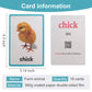 Zwttey 18PCS/Set Farm Animals Kids Gifts English Flash Cards Pocket Card Educational Learning Baby Toys for Children Pre-Kindergarten