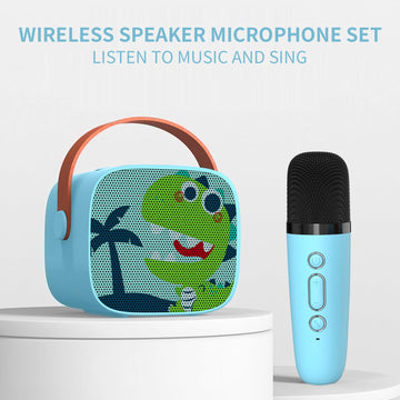 Snowall Mini Karaoke Machine for Kids, Portable Bluetooth Speaker with Wireless Microphone?Kids Music Player Toys for Girls and Boys,3,4, 5, 6, 7, 8+