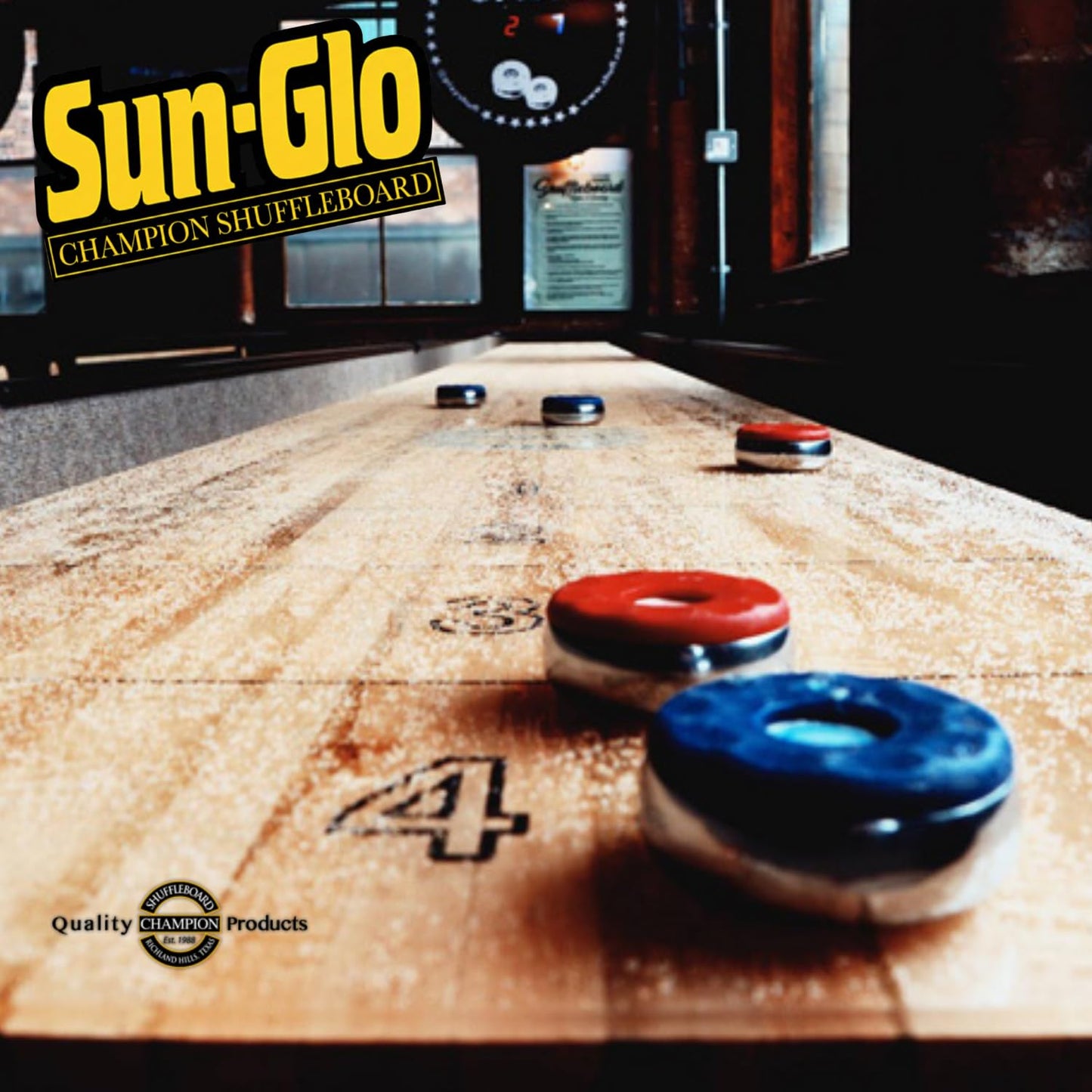 Sun-Glo Shuffleboard Powder Speed #6 (Medium Speed) - Slow Speed for Small Tables (9-12 Ft) & Beginners - 16 oz Shaker Can (3-Pack)