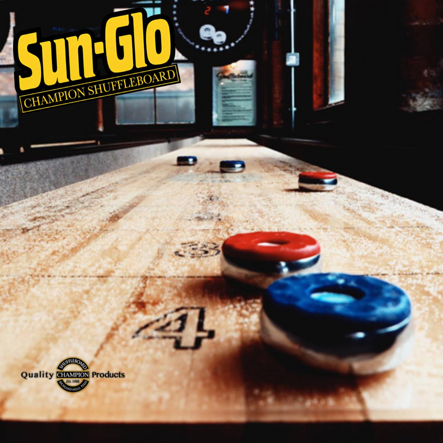 Sun-Glo Speed #3 (Brown Bear) Shuffleboard Powder Wax - Medium-Fast Speed for Optimal Control & Precision - 16 oz Shaker Can (Pack of 2)