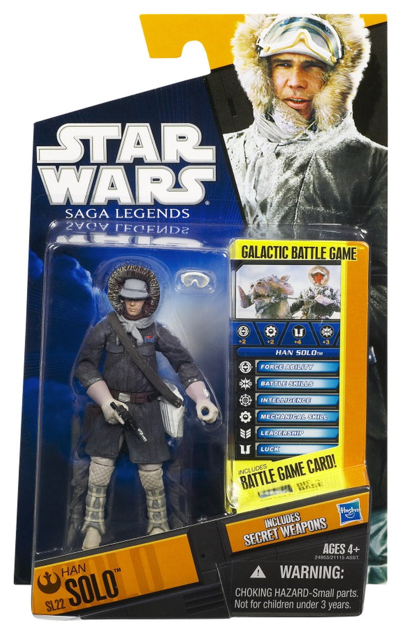 Star Wars, Saga Legends 2010 Series Action Figure, Han Solo [Hoth Gear] #SL22, 3.75 Inches