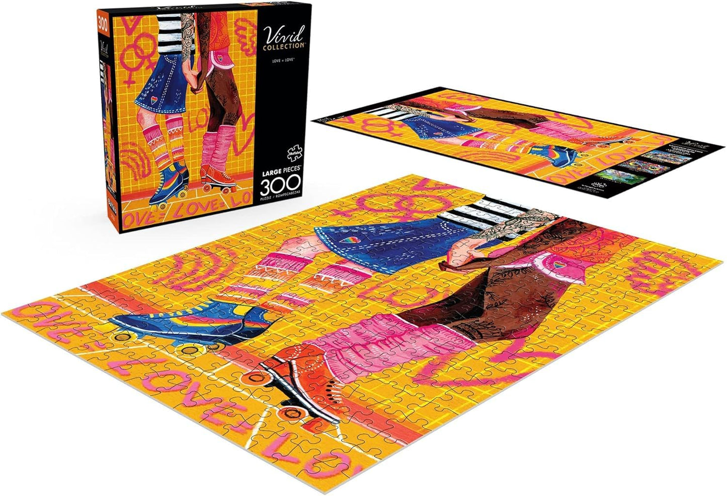 Buffalo Games - Miriam Bos - Love = Love - 300 Piece Jigsaw Puzzle for Adults -Challenging Puzzle Perfect for Game Nights - Finished Size is 21.25 x