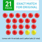 Impresa Replacement Marbles - Compatible with Hungry Hungry Hippos - 21 Pieces, 19 Red & 2 Yellow Balls - Game Marbles