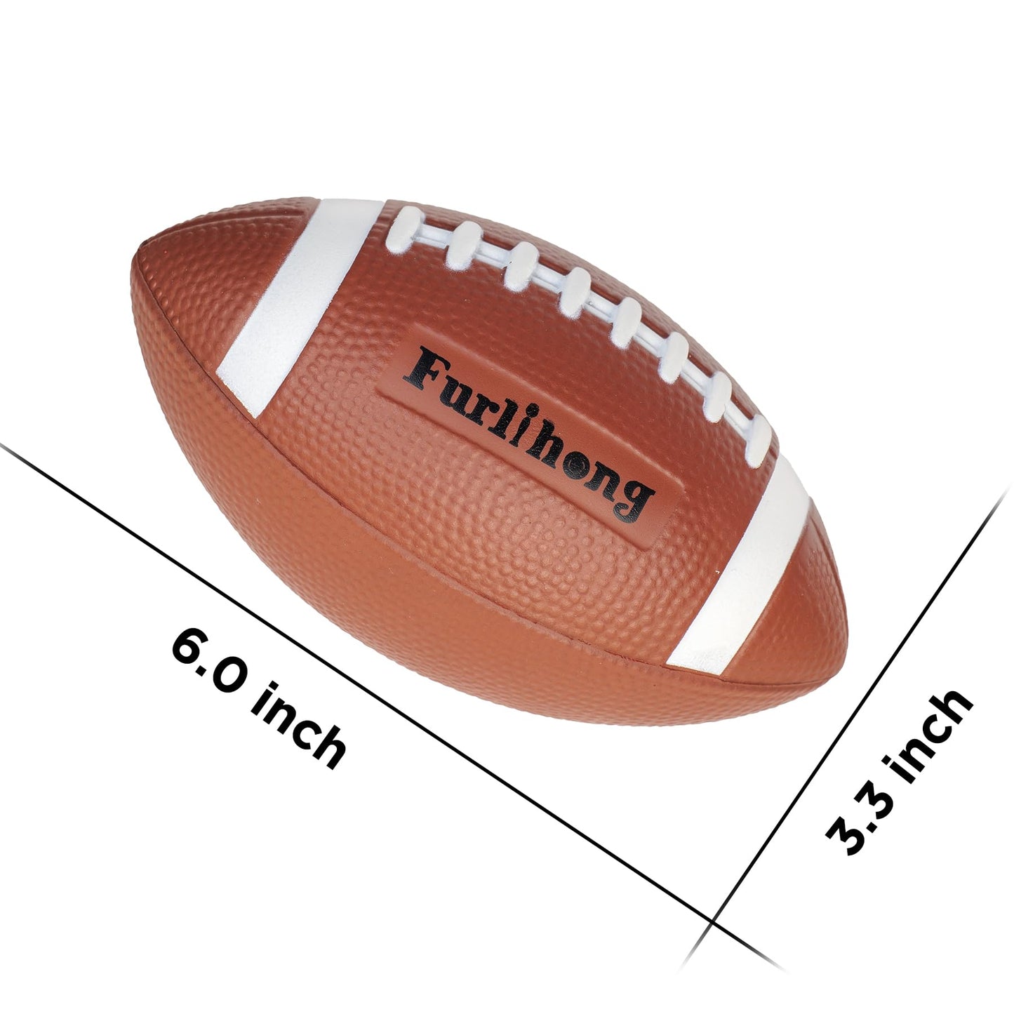 Furlihong 6" Mini Training Footballs, Only for 389BH Football Machine, 4 per Pack