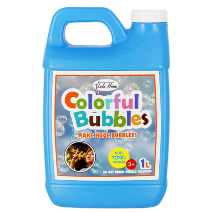 Lulu Home 33.8 OZ/1 L Concentrated Bubble Solution, Refill for Bubble Machines, Giant Wands, and Blowers - Up to 2.5 Gallons for Kids' Birthday