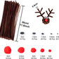 Whaline 350 Pcs Christmas Pipe Cleaners Set Including 100 Pcs Brown Craft Chenille Stems, 100 Pcs Multi Sized Wiggle Googly Eyes and 150 Pcs Pompoms