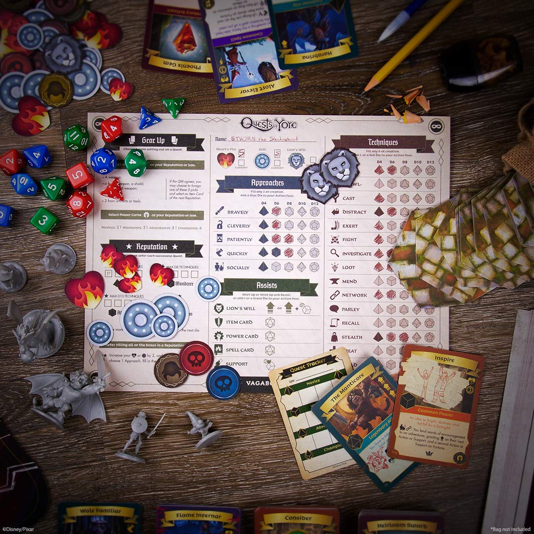 Quests of Yore: Barley's Edition | Role Playing Board Game Featured in Disney Pixar Onward Film | Officially Licensed Pixar Game | Featuring RPG