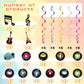 60 Pieces 50s Party Rock and Roll Music Party Decorations Hanging Swirls Music Record Cutouts Hanging Banner Double Sides Ceiling Decor with Streamer