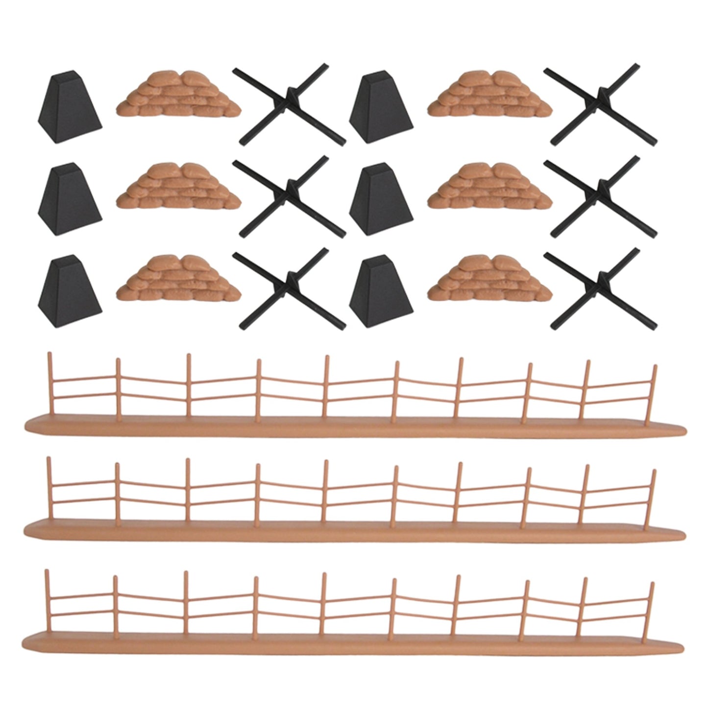 BMC WW2 Atlantic Wall Fortifications - 21pc Plastic Army Men Accessories