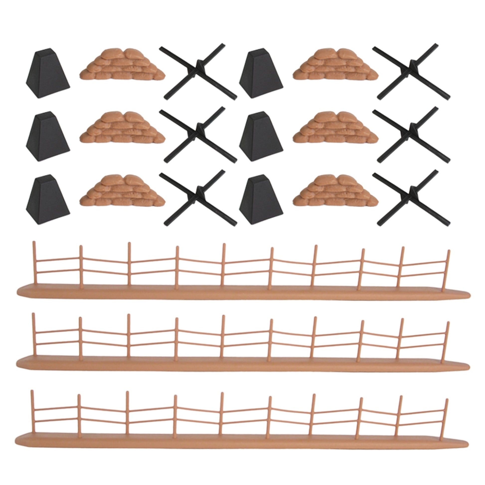 BMC WW2 Atlantic Wall Fortifications - 21pc Plastic Army Men Accessories