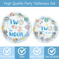 80 Pcs Space 2nd Birthday Party Supplies, Two the Moon Plates Napkins Forks Tableware Kit for Outer Space Man Galaxy Astronaut Theme Boys 2nd Birthday