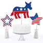 Big Dot of Happiness Democrat Election - Democratic Political Party Centerpiece Sticks - Table Toppers - Set of 15
