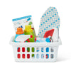 Melissa & Doug Laundry Basket Play Set with Wooden Iron, Ironing Board, and Accessories (14 Pcs) Pretend Play Laundry Set for Kids with Iron
