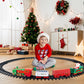 Hanging Christmas Train Set - VATOS 2 in 1 Christmas Train Toy with Light Sound for Kids, Train Toy Set Around & Under The Christmas Tree, Best Indoor