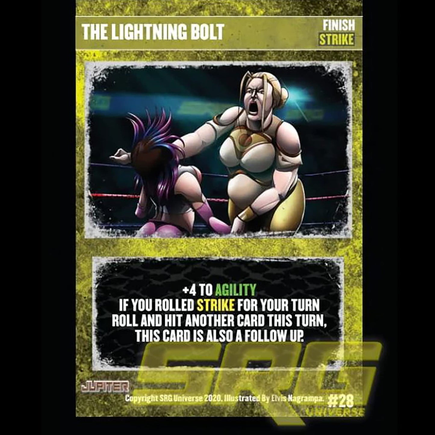 GTS Distribution Supershow Cosmic Crusader: Jupiter - Wrestling Card and Dice Game. SRG Structure Deck. Ages 12+, 2-6 Players, 10 Min Game Play