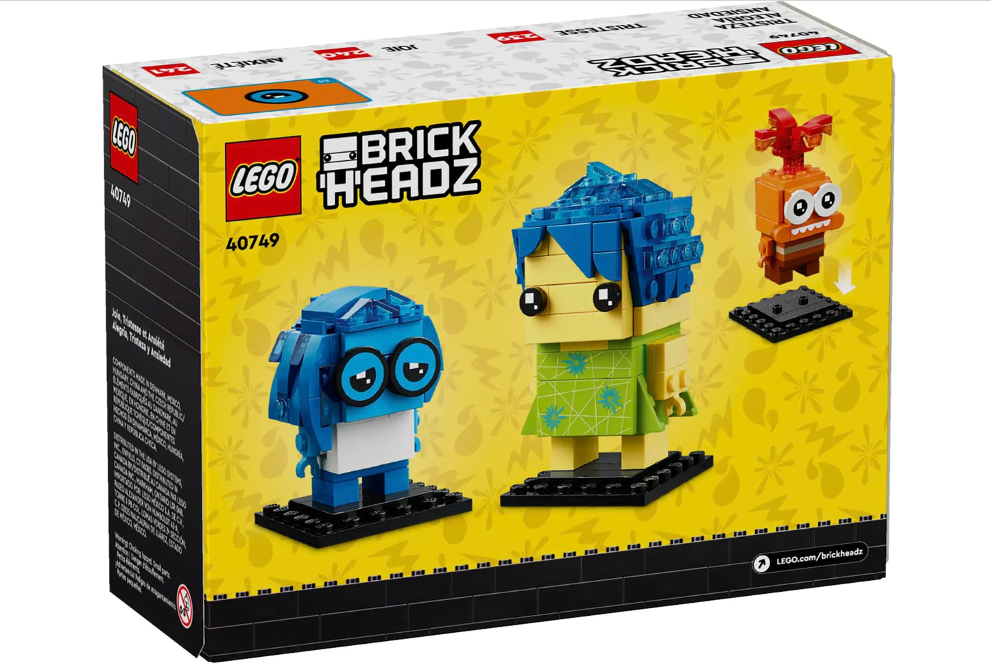 LEGO® BrickHeadz™: Disney and Pixar Joy, Sadness and Anxiety (40749)
