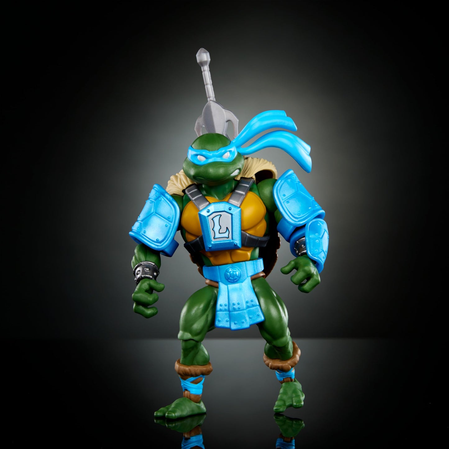 Mattel Masters of the Universe Origins Turtles of Grayskull Action Figure & Accessories, Leonardo Collectible Toy with 16 Joints, TMNT & MOTU