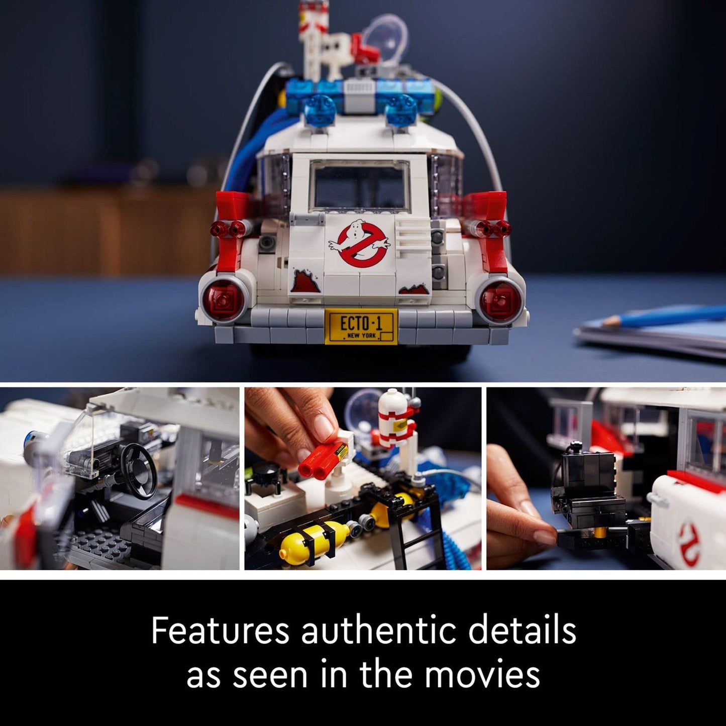 LEGO Icons Ghostbusters ECTO-1 10274 Car Kit, Large Set for Adults, Gift Idea for Men, Women, Her, Him, Collectable Model for Display, Nostalgic Home