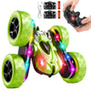 Zalneo Remote Control Car - 4WD 360° Flip Double?Sided RC Stunt Car LED Light Bar & USB?C Modular Battery, Off?Road Toys for Boys Ages 6?12, Birthday