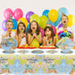 Adventure World Awaits Map Party Tableware,20 Plates and 20 Napkins and Tablecloth71 '' x 42 ''Travel Retirement Adventure World Party Decorate