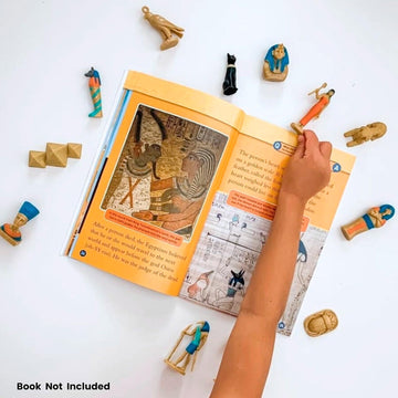 Safari Ltd. Ancient Egypt TOOB - 12 Mini Figurines: Nefertiti, Bastet, King Tut, Isis, Amulet, Mummy, Scarab, Pyramids, Sphinx, Thoth, Anubis & More