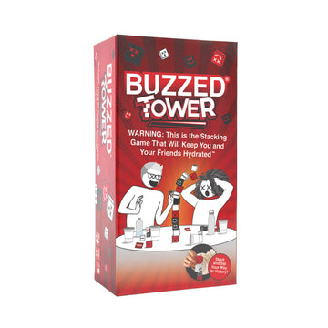 WHAT DO YOU MEME? Buzzed Tower: The Stack-and-Sip Drinking Card Game for Adults - Includes 30 Blocks, 80 Cards, and Big Laughs for Parties, Game