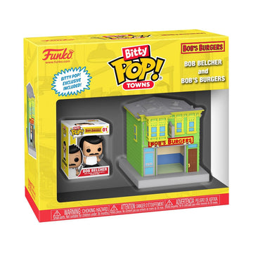 Funko Pop! Bitty Town: Bob's Burgers - Bob Belcher and Bob's Burgers - Cartoon Collectable - Gift Idea - Toys for Kids & Adults