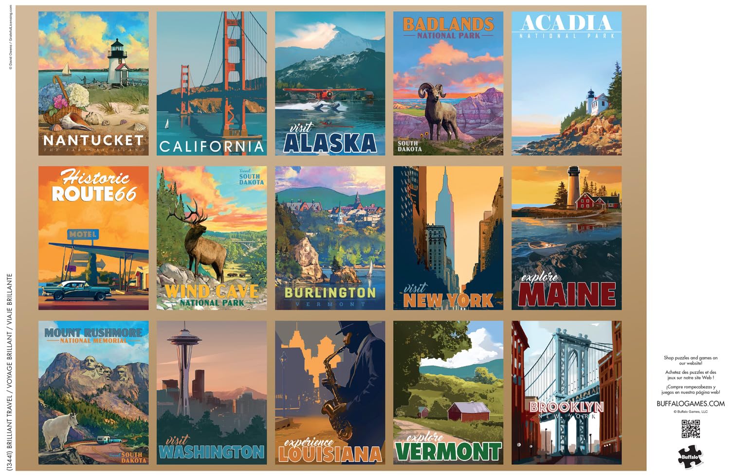 Buffalo Games - Brilliant Travel - 1000 Piece Jigsaw Puzzle for Adults