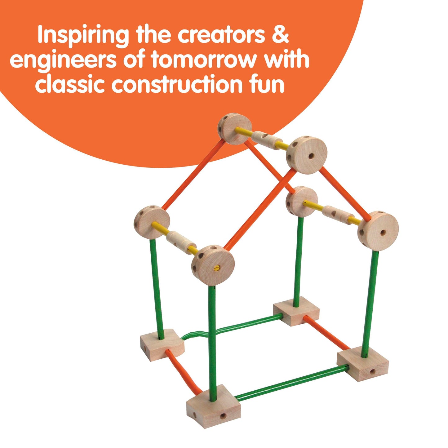 Schylling MKT Super Makit Classic Wood Construction Toy, 3+ years, 70-Pieces (1 EA)