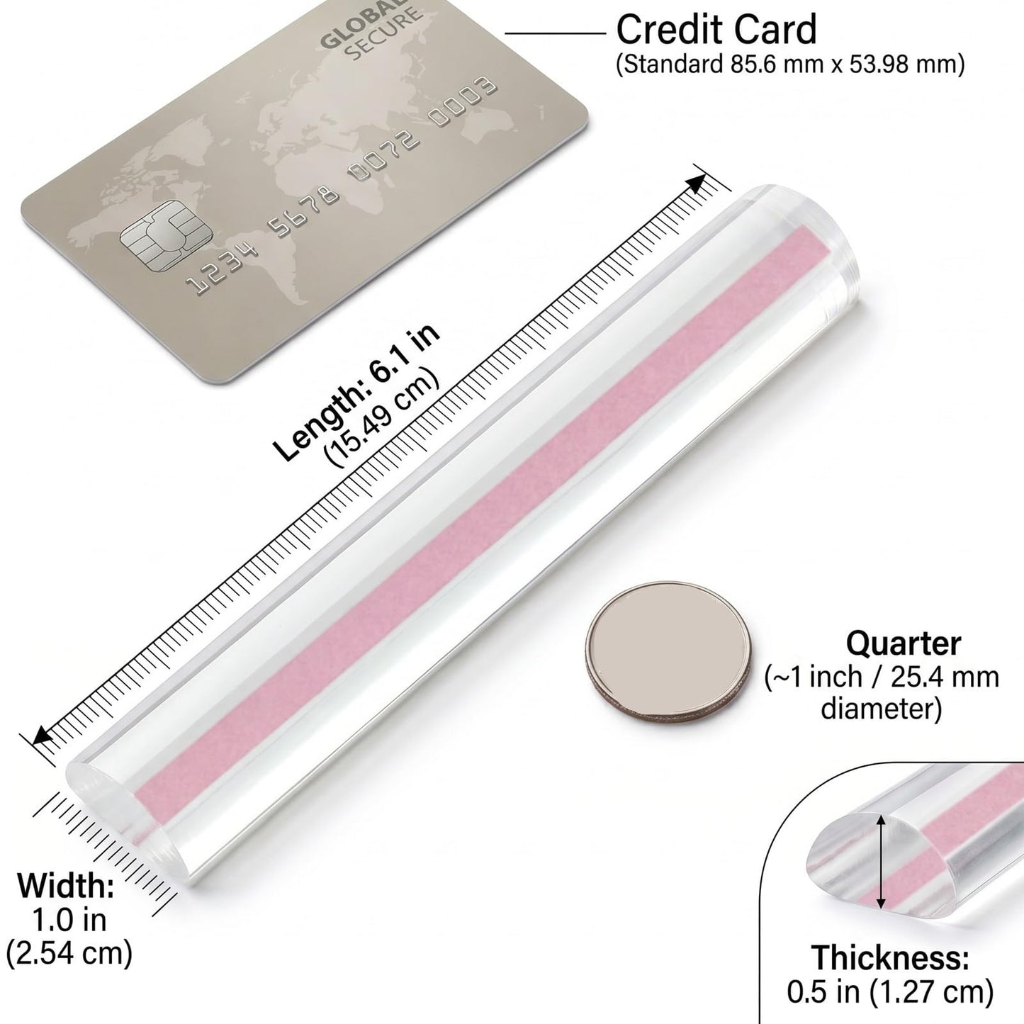 Mahjong Line Reader, Magnifying Ruler with Guiding Line, Clear Acrylic Mahjong Card Line Finder for American Mahjong Cards, Essential Mahjong