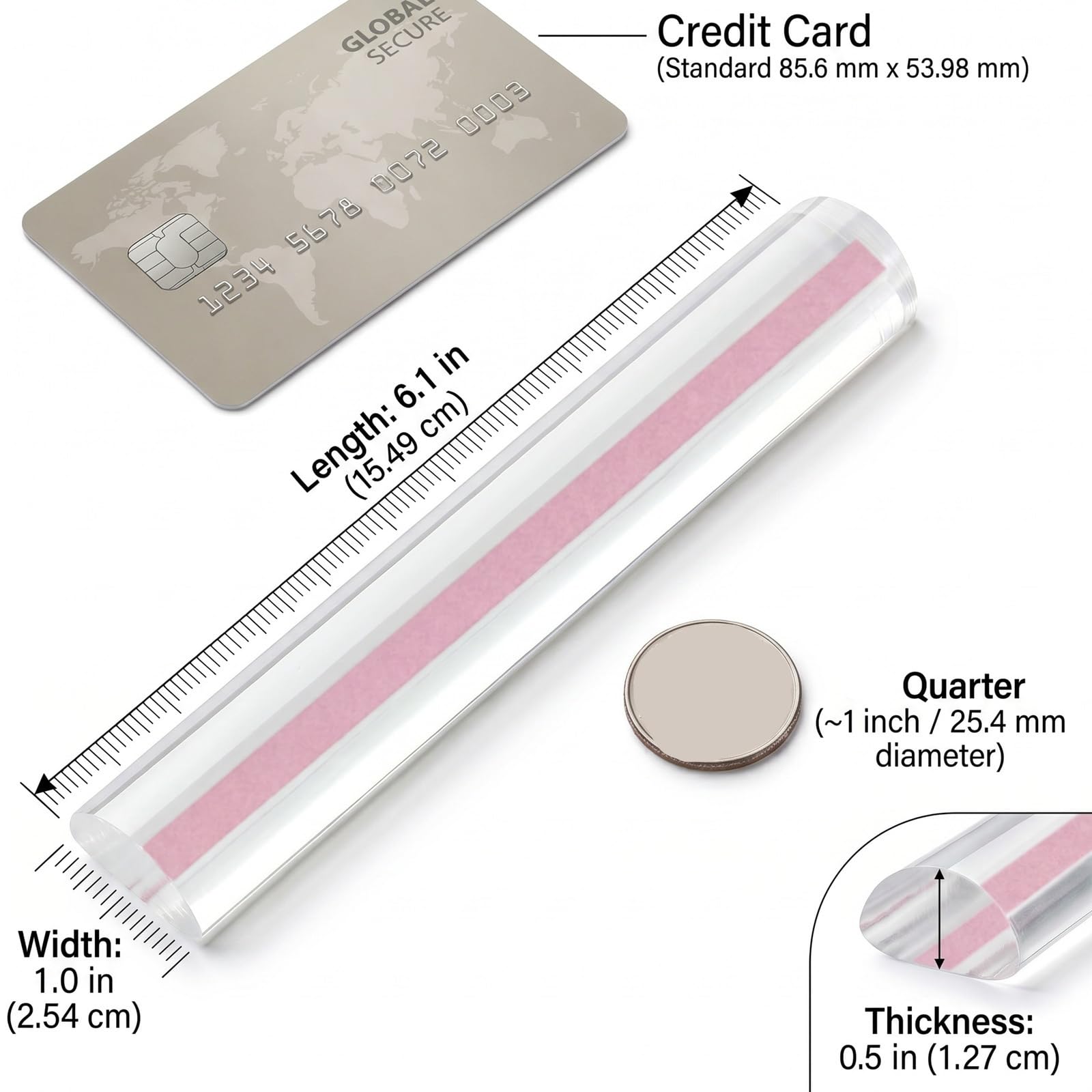 Mahjong Line Reader, Magnifying Ruler with Guiding Line, Clear Acrylic Mahjong Card Line Finder for American Mahjong Cards, Essential Mahjong