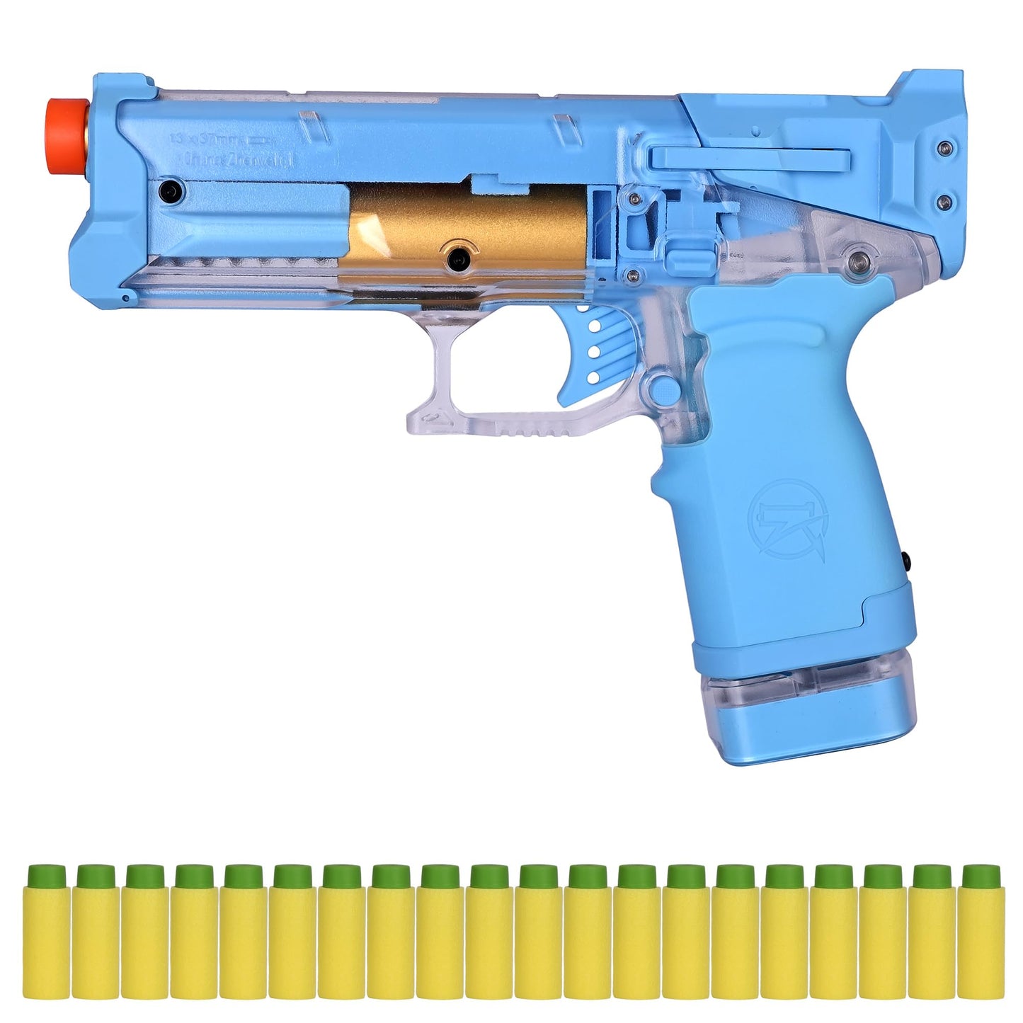 Zhenweiqi Fire Rat Blaster, ZWQ S200 Half Length Dart Pistol Long-Range High Precision Powerful Launcher 1.6mm Spring Ages 14+ (Blue)