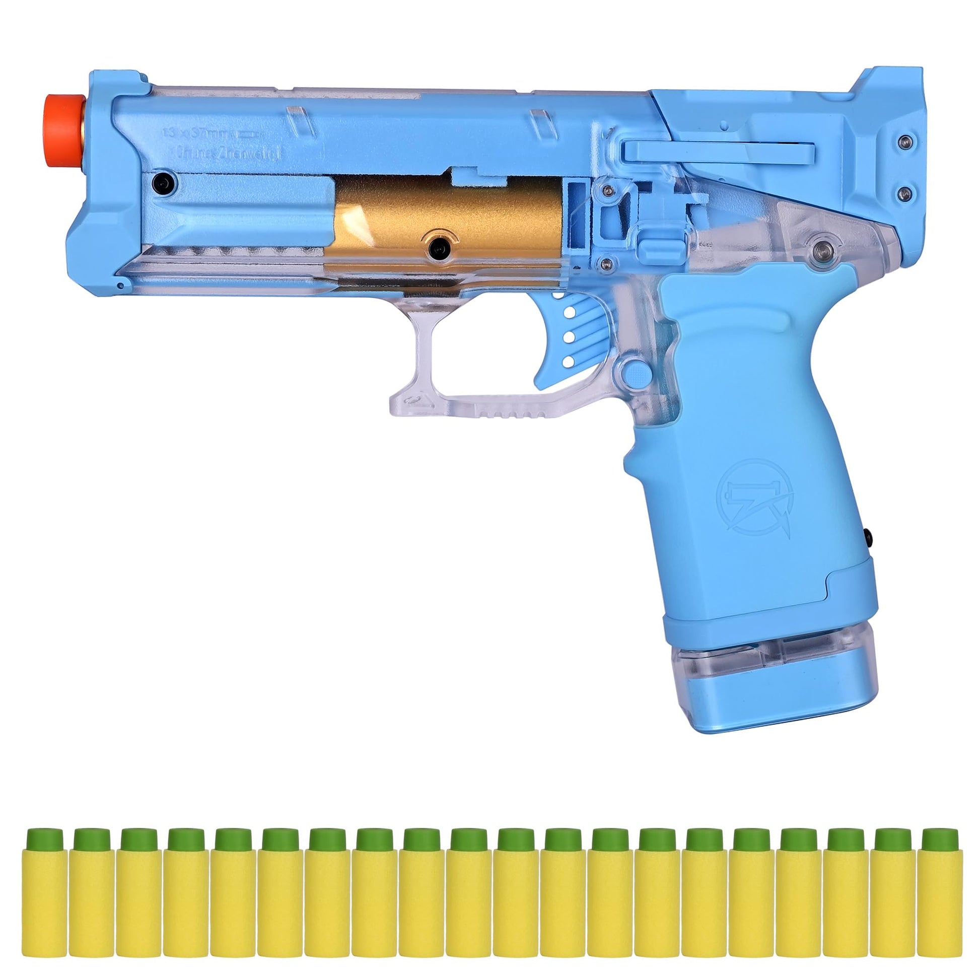 Zhenweiqi Fire Rat Blaster, ZWQ S200 Half Length Dart Pistol Long-Range High Precision Powerful Launcher 1.6mm Spring Ages 14+ (Blue)