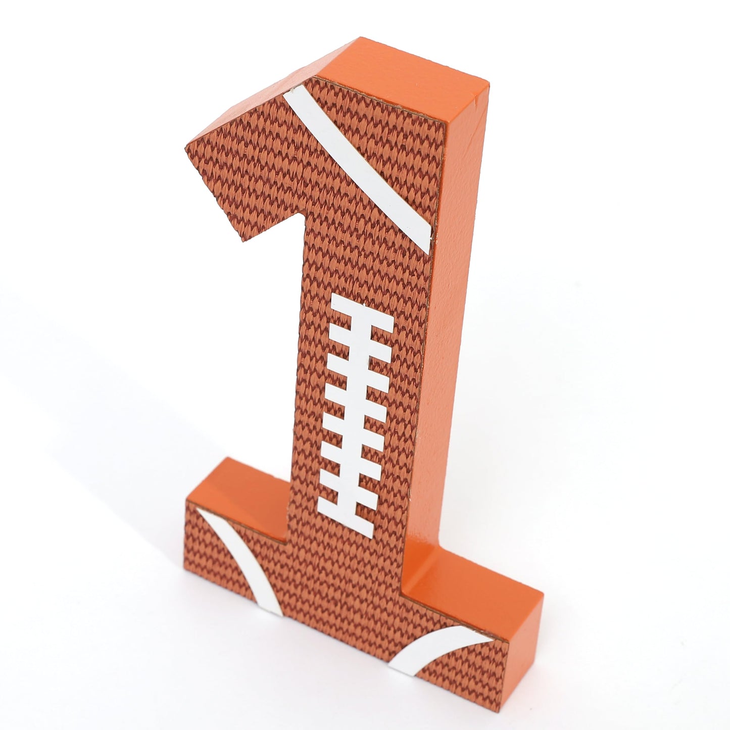 Football 1st Sign Wooden Centerpiece - 1st Year Old Football, Sports Football 1st Birthday Table Decor Sign Decoration, Baby Football Party, 1st