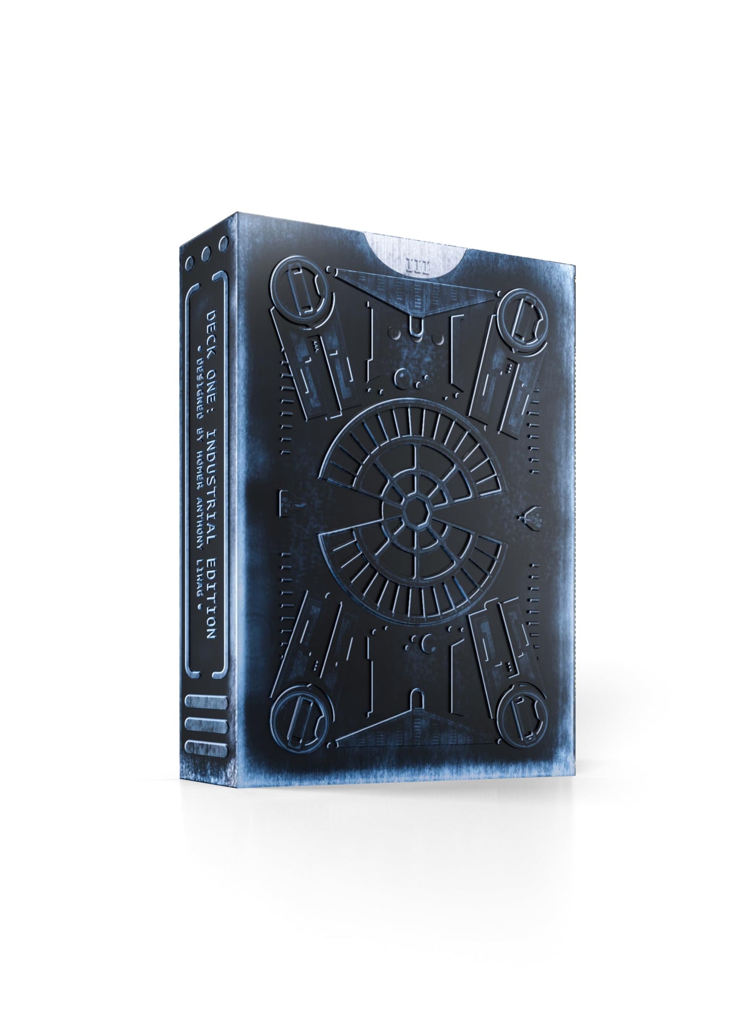 theory11 DeckONE Industrial Edition Playing Cards - Gunmetal Style Poker Deck for Magic, Cardistry, Game Night, Party Games, Solitaire, Blackjack